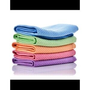 5 Pcs Streak Free , MICROFIBER,Nanoscale Cleaning Cloth,wash Cloth,12x16 Inches